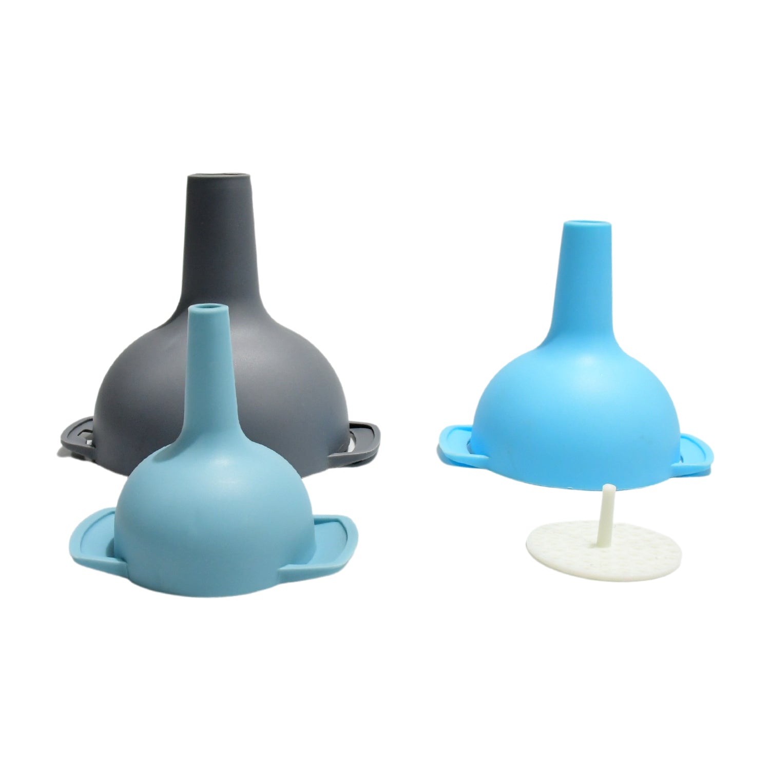 3 In 1 Kitchen Funnel Set Of 3 Funnel For Filling Bottle Small Canning Funnel With Handle Food Grade Plastic Funnel With Detachable Strainer Filter For Liquid Dry Ingredients And Powder