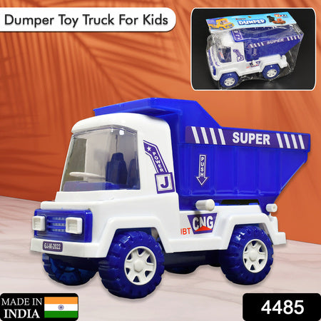 Big Size Friction Powered Dumper Toy Truck For Kids.  With Opening Container Feature.  Strong  Durable Plastic Material.  Indoor  Outdoor Play.  Miniature Scaled Models Truck
