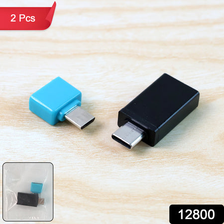 Usb Micro  Type-c  To Usb-a Otg Adapter - (2 Pc  Set)