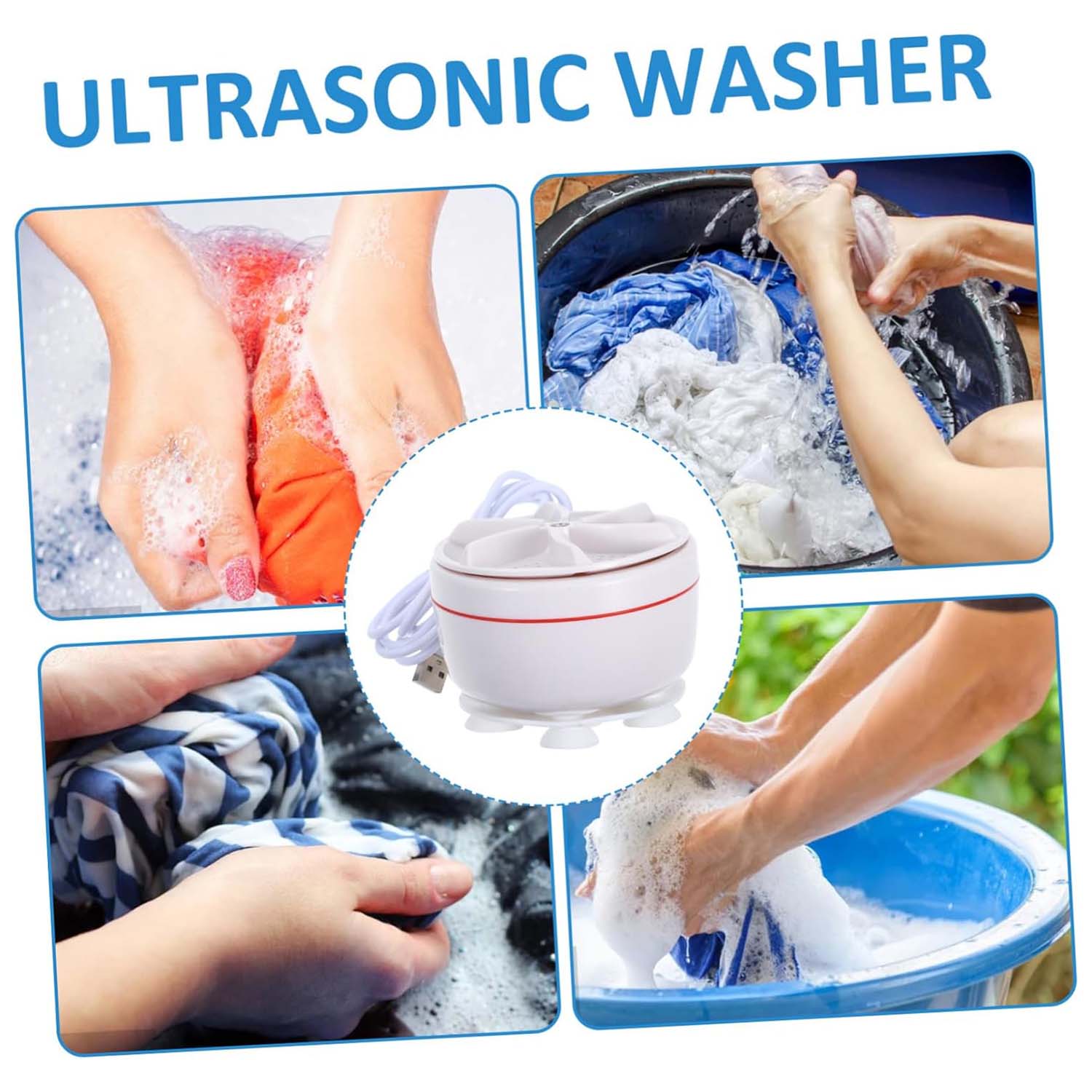Mini Washing Machine Turbine Washing Machine Door Hinge  Lightweight Turbo Washer With Usb Cable For Home Camping College Rooms Use