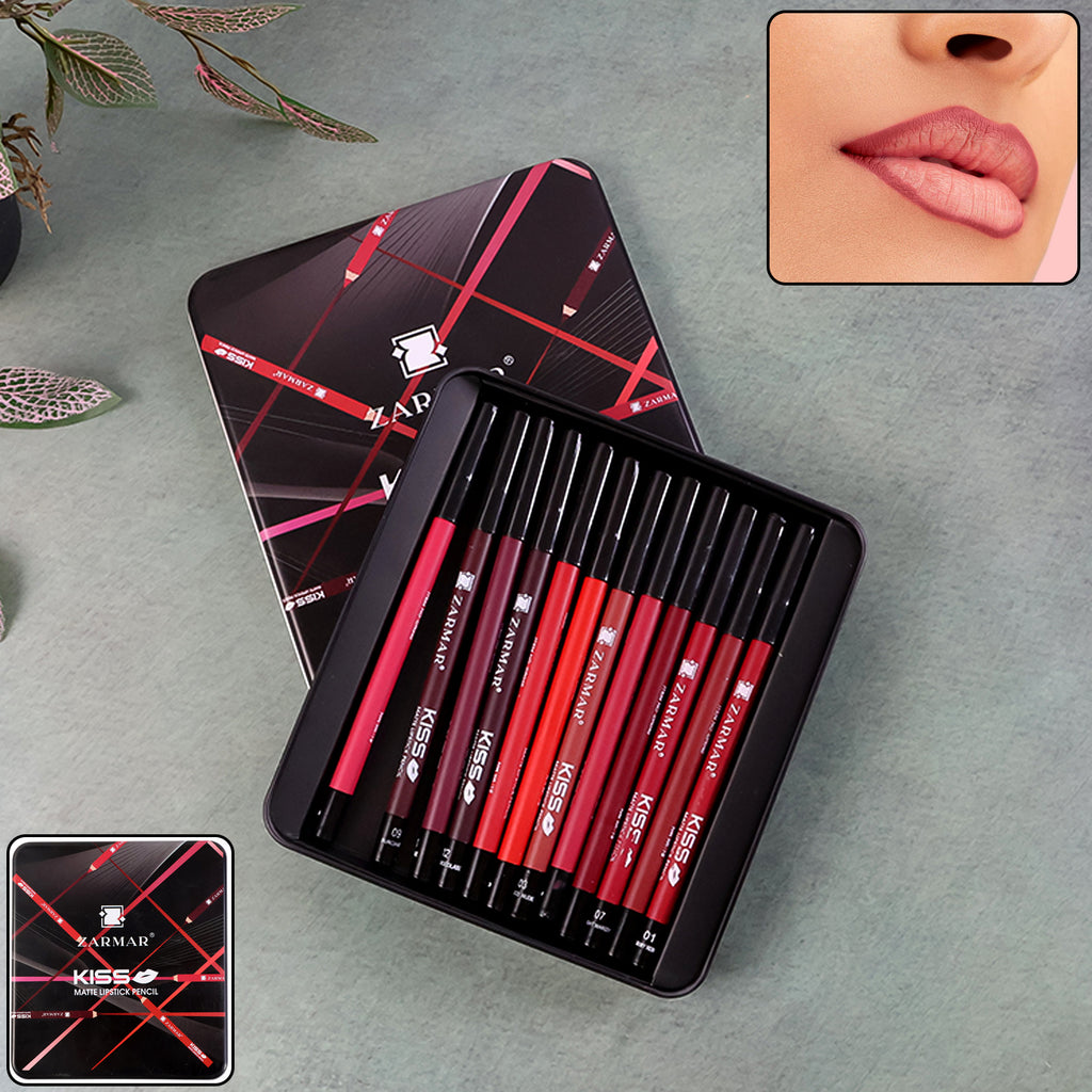 Matte Lipstick Pencil (Set Of 12 Pc)