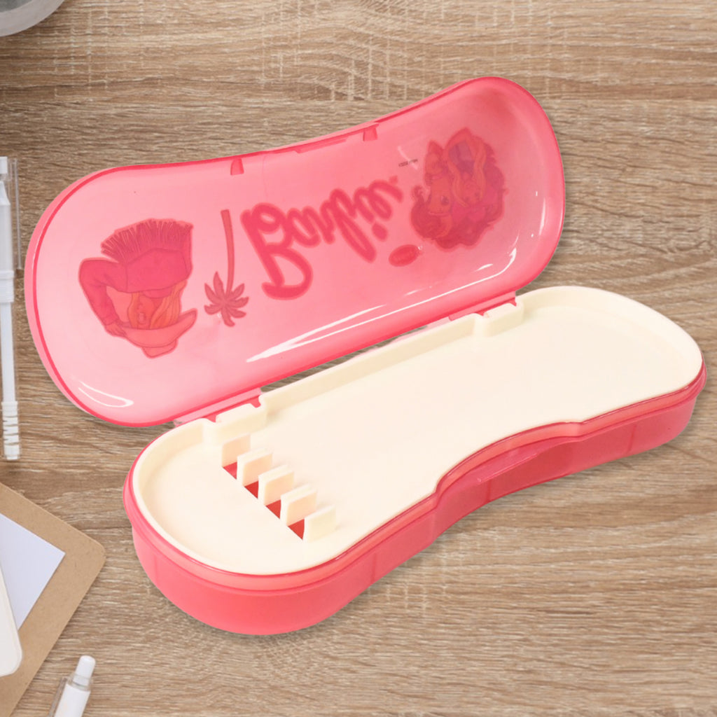 Cute Cartoon Printed Plastic Compass Box For Kids (1 Pc)