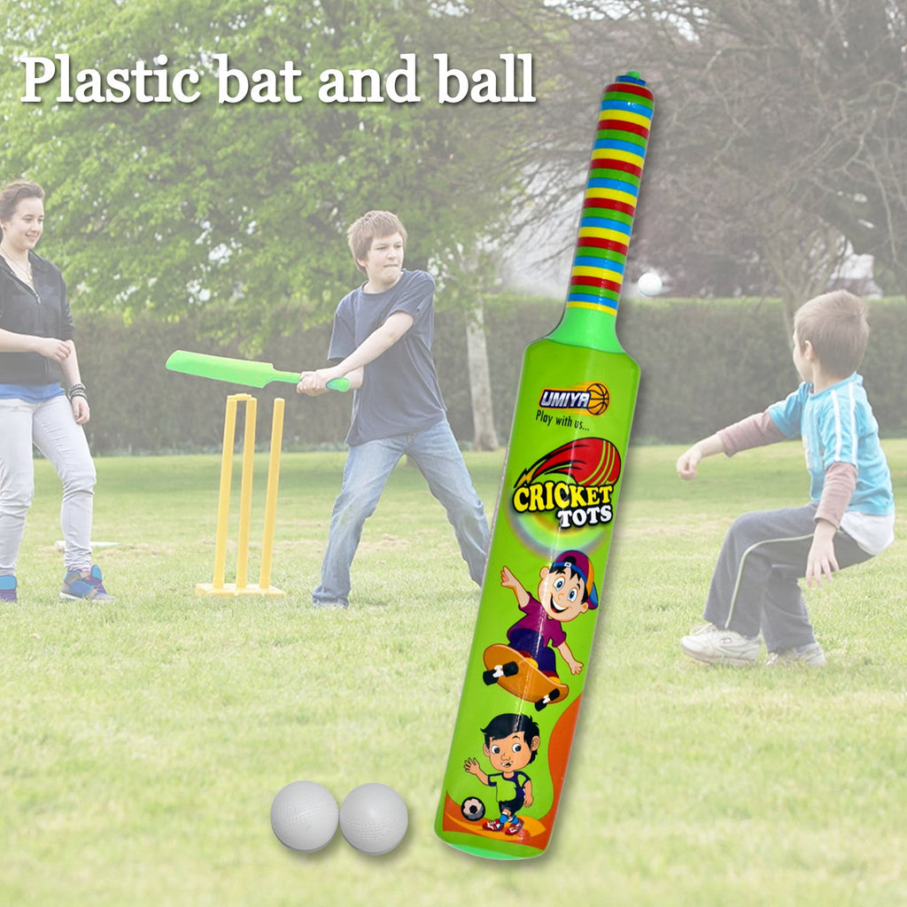 Combo Of Light Weight Plastic Bat Ball  Hockey For Kids Boys Indoor Outdoor Play