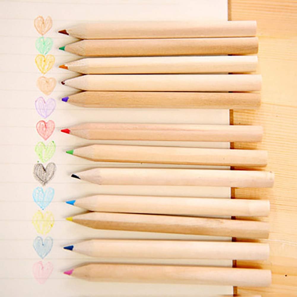 12 Colouring Pencils Kids Set Pencils Sharpener Mini Drawing Colored Pencils With Sharpener Kawaii Manual Pencil Cutter Coloring Pencil Accessory School Supplies For Kid Artists Writing Sketching