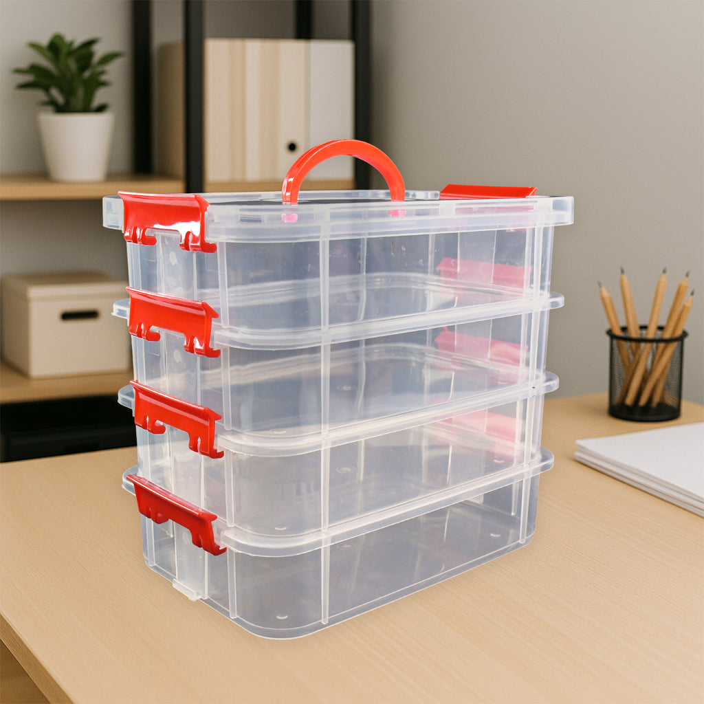 4-layer Transparent Multipurpose Plastic Storage Box