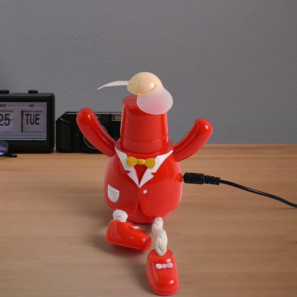 Usb Cartoon Character Mini Table Fan For Kids (1 Pc)