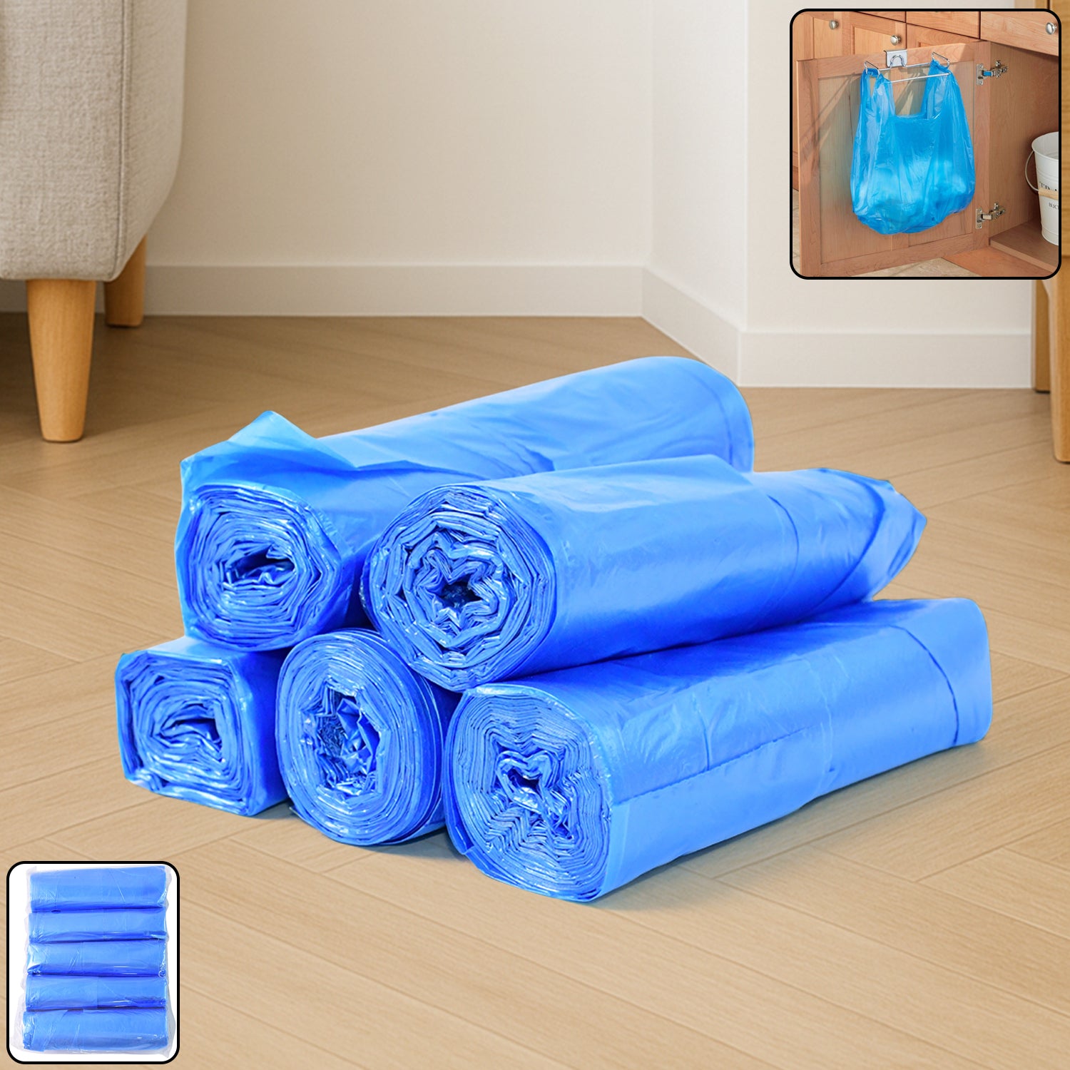 Disposable Garbage Bags 55 X 40 Cm (5 Pc)