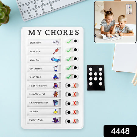 Portable My Chores Home Note Board Management Planning Memo Boards Reminding Time. (Size - 20x12cm)