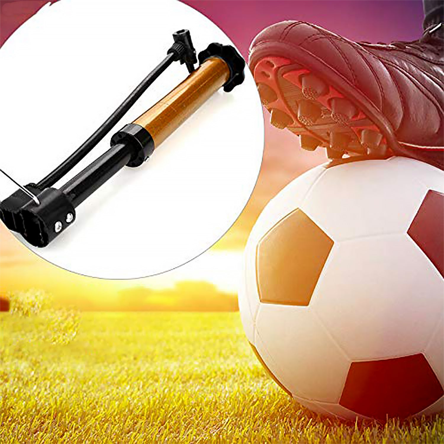 Mini Hand Air Ball Pump Metal Portable High Pressure Air Pump Mini Basketball Inflator For Balls Basketball Soccer Volleyball Football Inflatable And More (1 Pc)