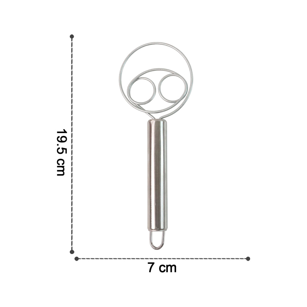 2-piece Stainless Steel Spiral Hand Whisk - (2 Pc  Set)