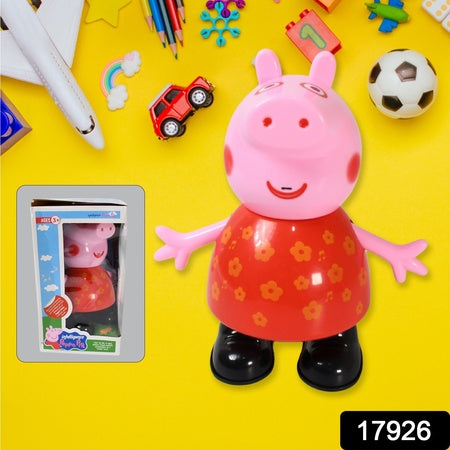 Pig Children Play Toy Pretend Play Toy Fun Gift For Kids Movable Hands Legs Pig Pretend Play Toy Set For Kids Children With Soft Rubber Material (1 Pc  Battery Not Included)