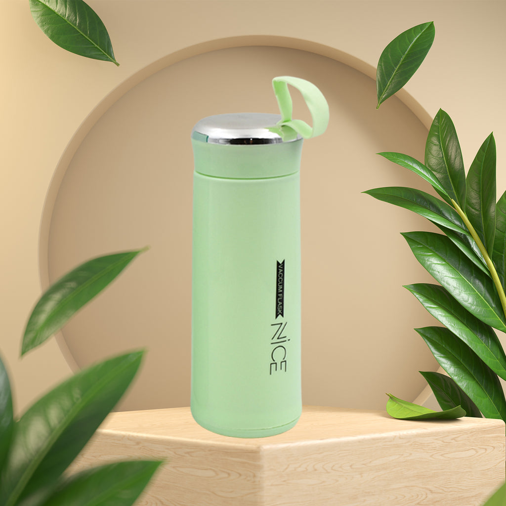 Outdoor Sport Water Bottle 400ml Leak Proof Bpa-free For Travel Cold And Hot Water Glass Water Bottle With Daily Water Intake For Gym