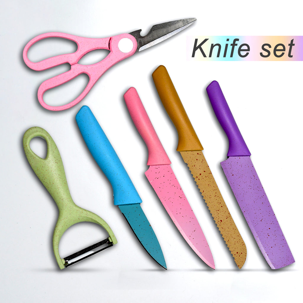 Corrugated 6pc Kitchen Knife Set Professional Box Knife Set 6 Piece Forged Kitchen Knives With Box.
