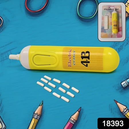Electric Eraser Kit Automatic Pencil Eraser Battery Operated With 12 Eraser Refills