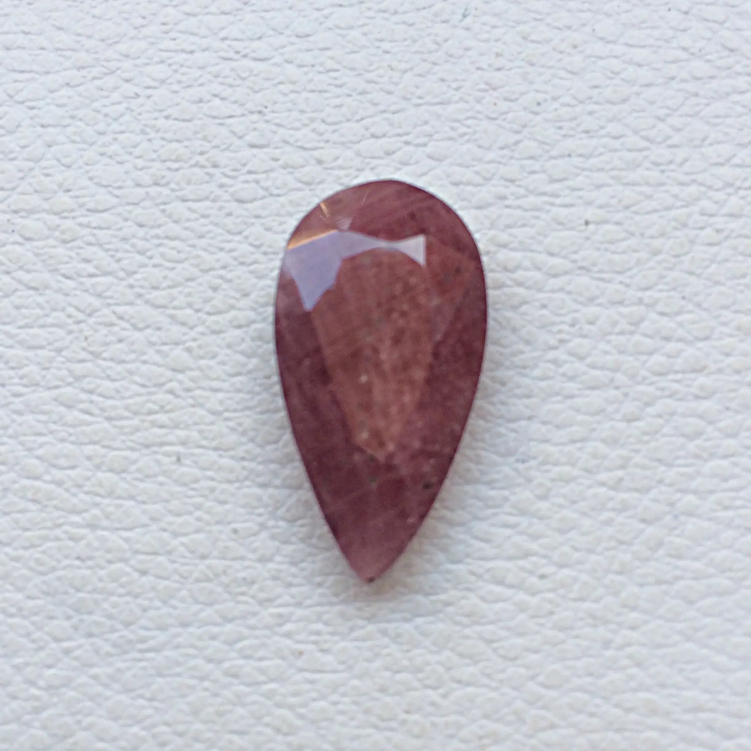 Natural Faceted Teardrop Ruby Gemstone