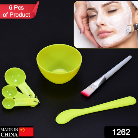 Facial Mask Bowl Set For Girls Use ( 6 Pcs Set )
