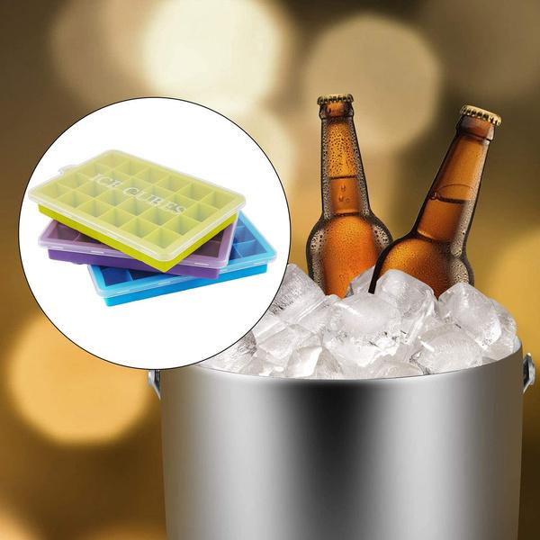 Silicone Ice Cube Trays 24 Cavity Per Ice Tray Multicolour