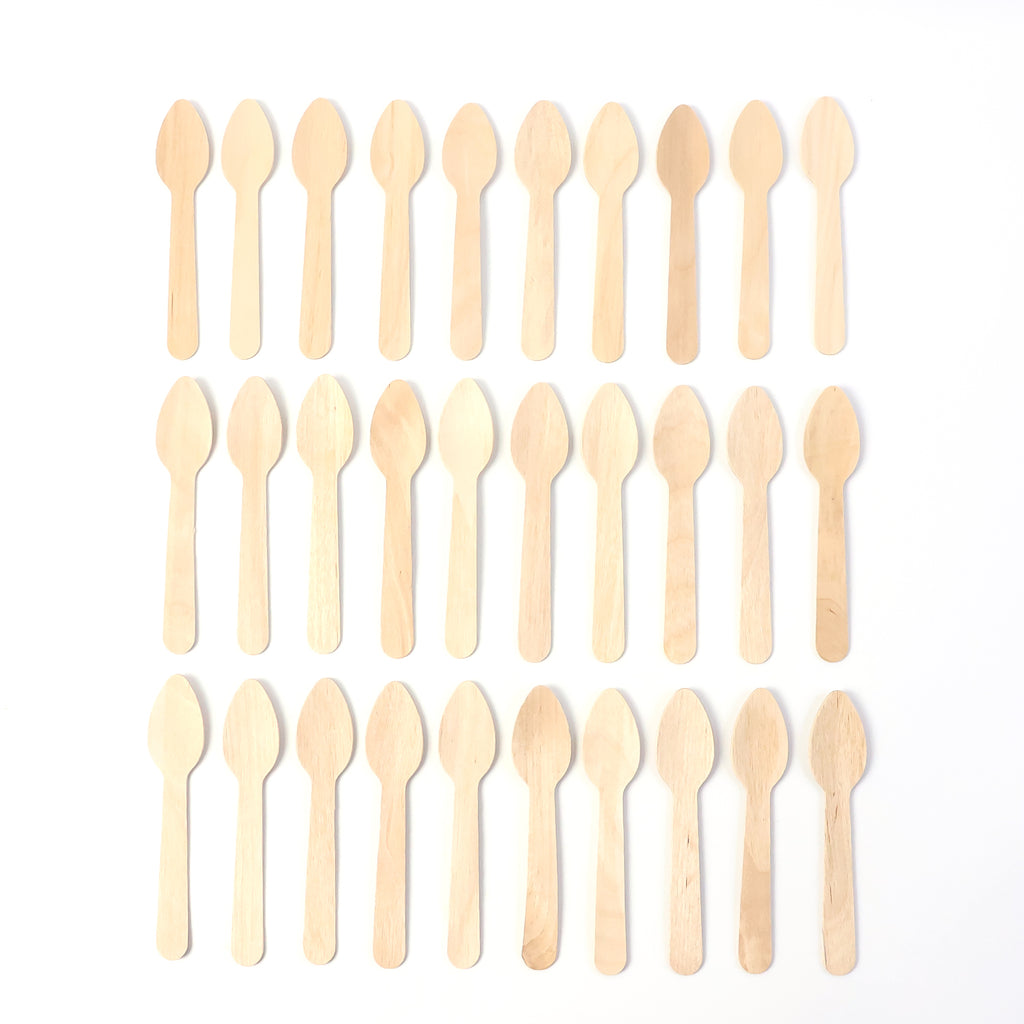 110mm Wooden Tea Spoon  30 Pcs Pack