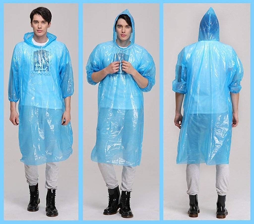 Plastic Pocket Sized Raincoat Reusable Free Size Raincoat