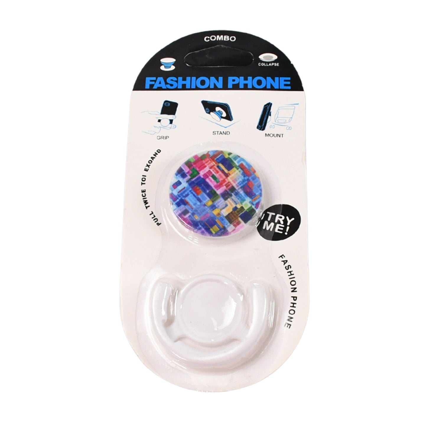 Fashion Design Pop Up Mobile Phone Grip Holder Smart Phone Bracket Phone Stand  Grip With Popclip Car Mount Flowers Pasley