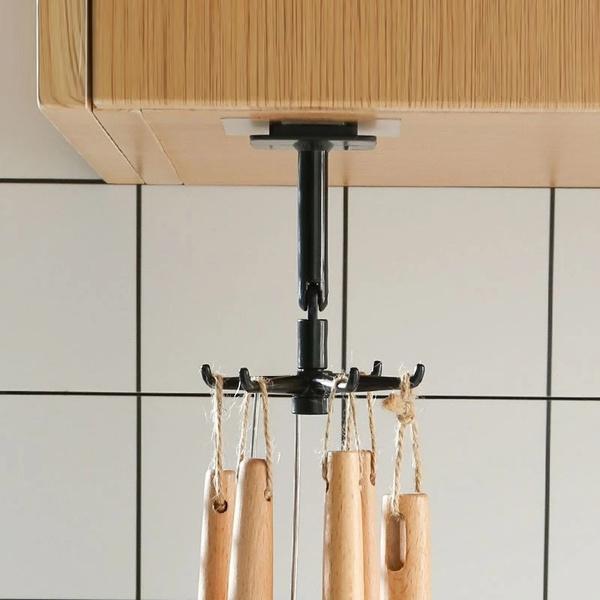 360 Rotatable  Hooks For Hanging (Pack Of 2) (Brown Box)