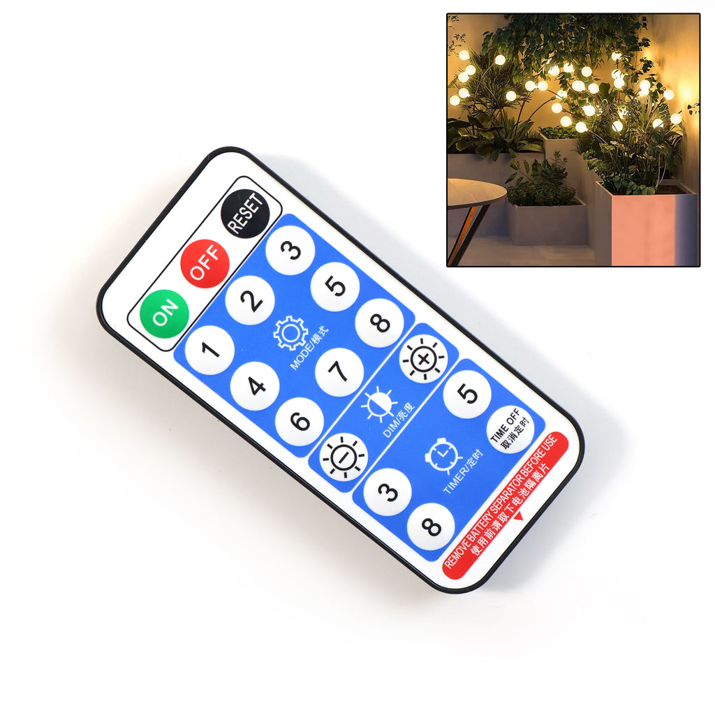 Solar-powered Warm White Garden Ball Light Set