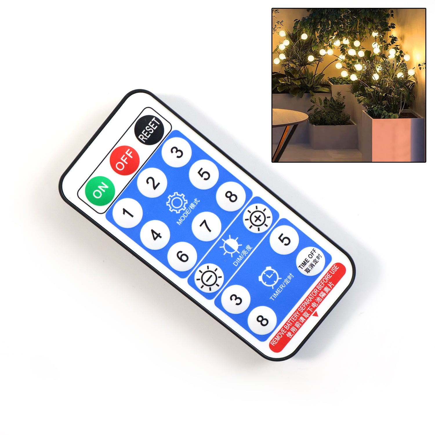 Solar-powered Warm White Garden Ball Light Set