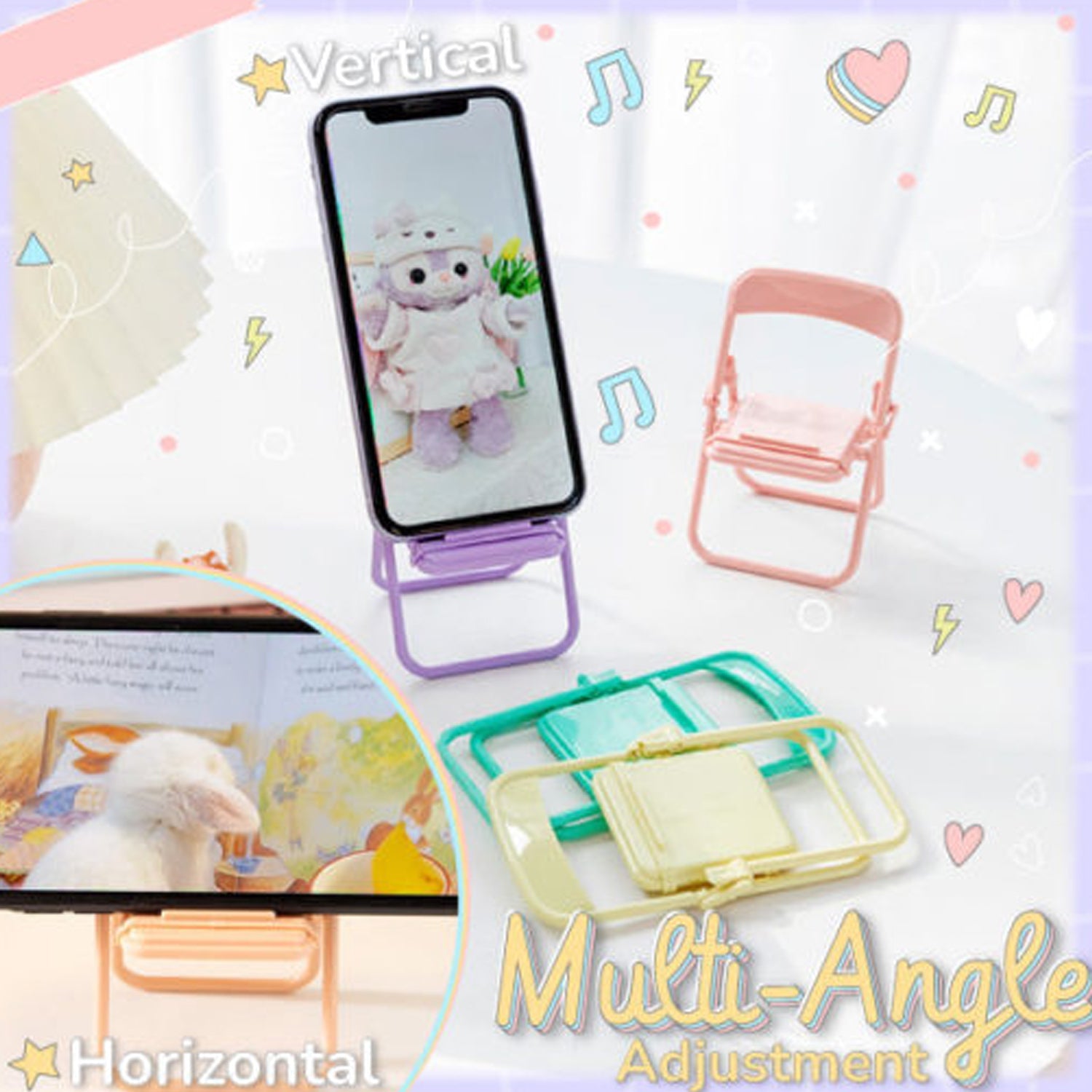 Chair Mobile Stand Used In All Kinds Of Household And Official Purposes As A Stand And Holder For Mobiles And Smartphones Etc.