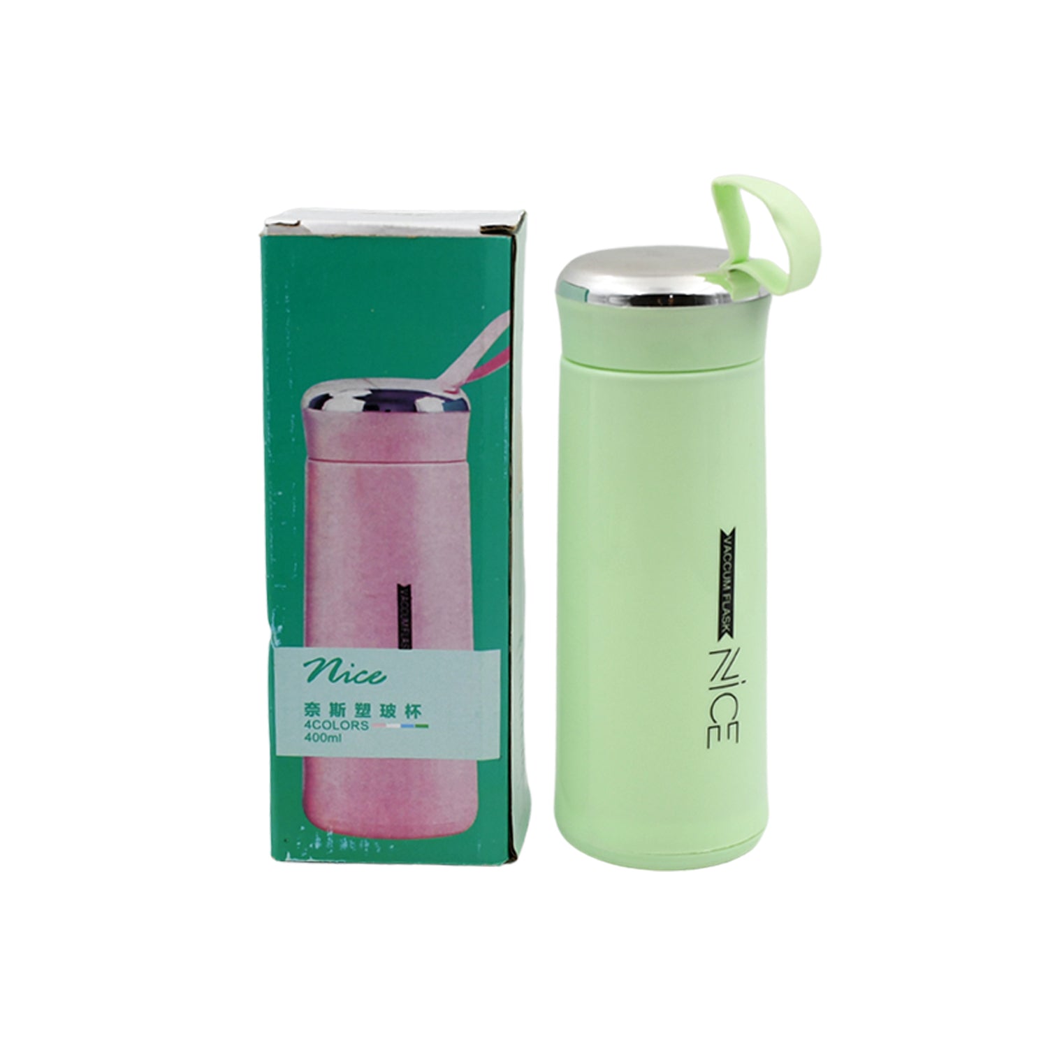 Outdoor Sport Water Bottle 400ml Leak Proof Bpa-free For Travel Cold And Hot Water Glass Water Bottle With Daily Water Intake For Gym
