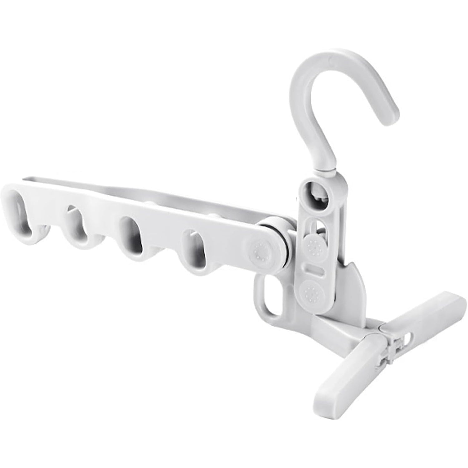 5holes Foldable Clothes Hanger Travel Clothes Hanger Multifunctional Clothes Hanger Space-saving Wall Holder Clothes Rack Robust Clothes Hanger For Travel Indoors.