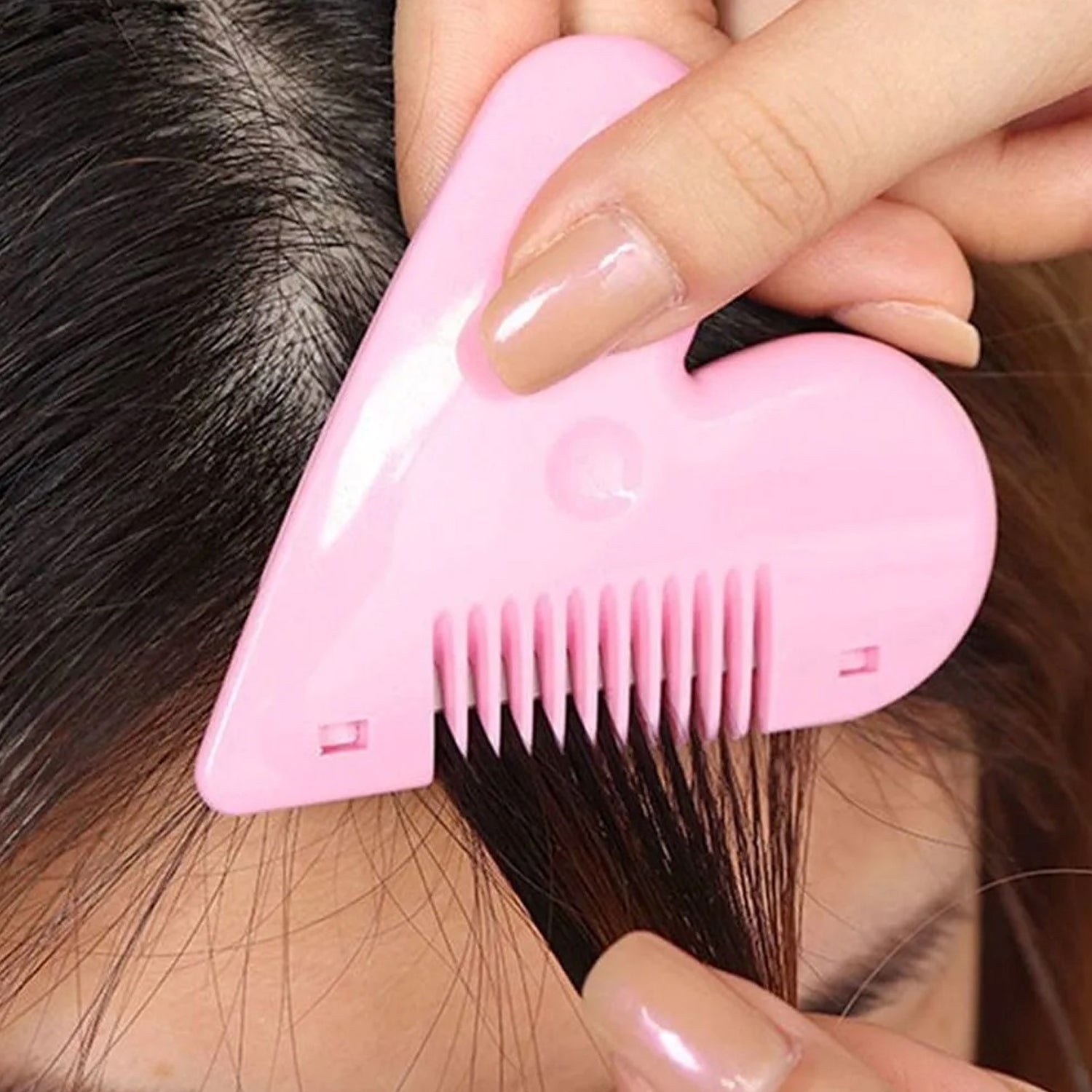 Heart Shape Plastic Hair Cutting Scissors For Baby Girls Lightweight Portable Hair Thinning Doubleedge Stainless Steel Convenient For Hair Cutting For Hair Thinning (1 Pc )