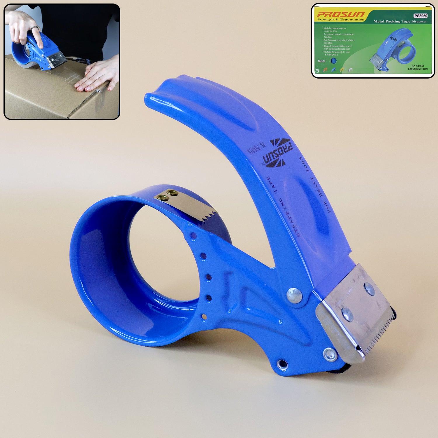 Metal Packing Tape Dispenser Cutter For Home Office Use Tape Dispenser For Stationary Tape Cutter Packaging Tape 55mm