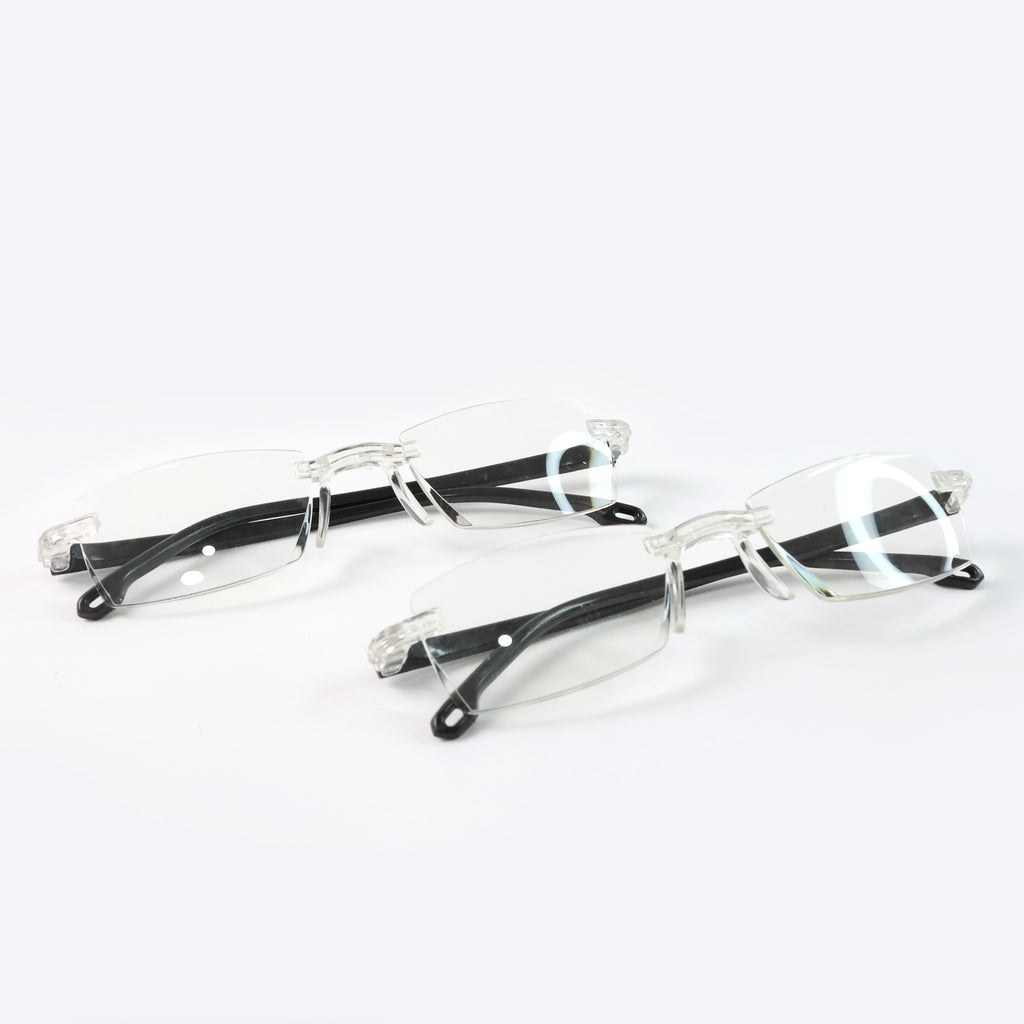 Pack Of 2 Rimless Reading Glasses  Lightweight Comfort Readers