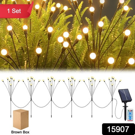 Solar-powered Warm White Garden Ball Light Set