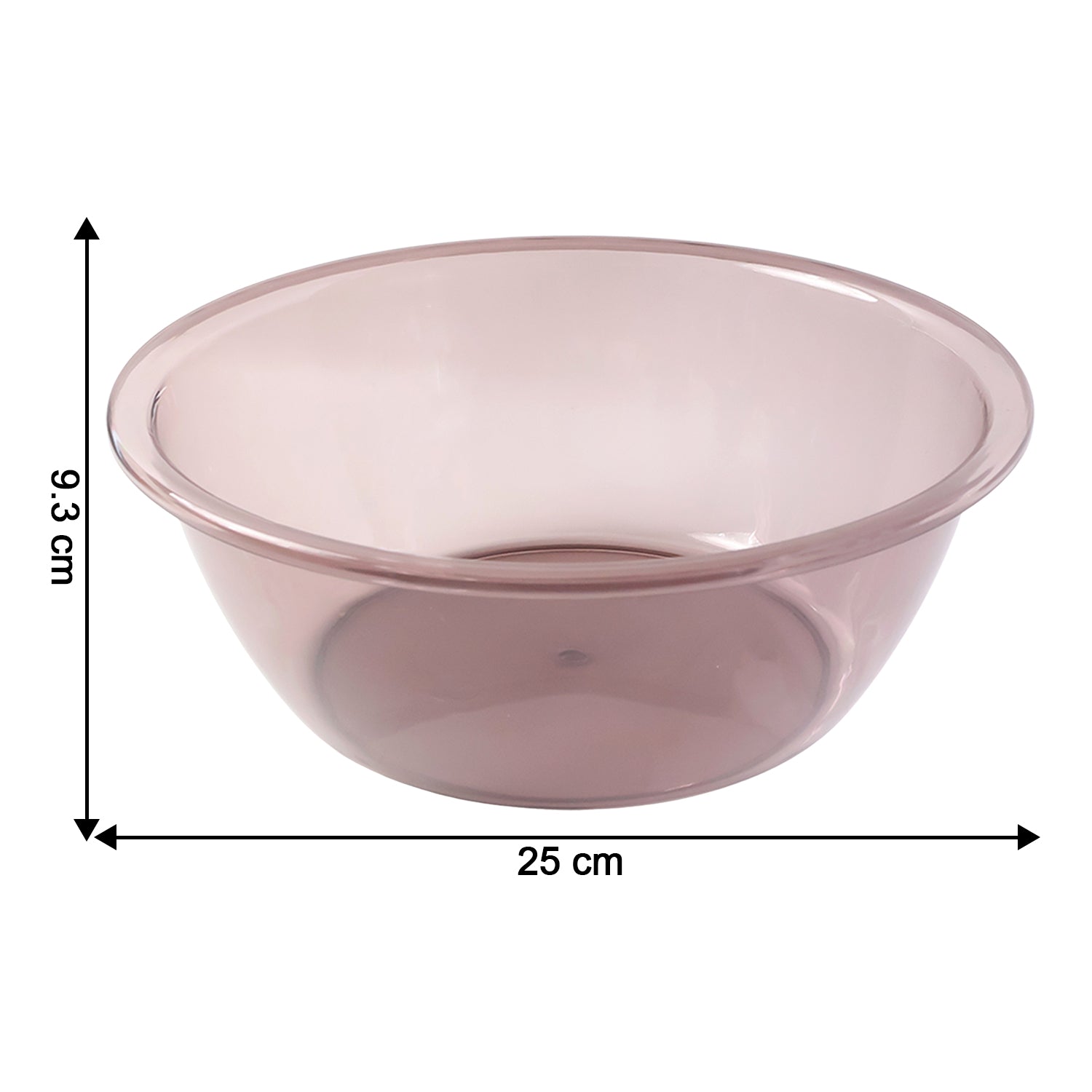 Transparent Multipurpose Mixing And Serving Bowl  (25 X 25 Cm 1 Pc)